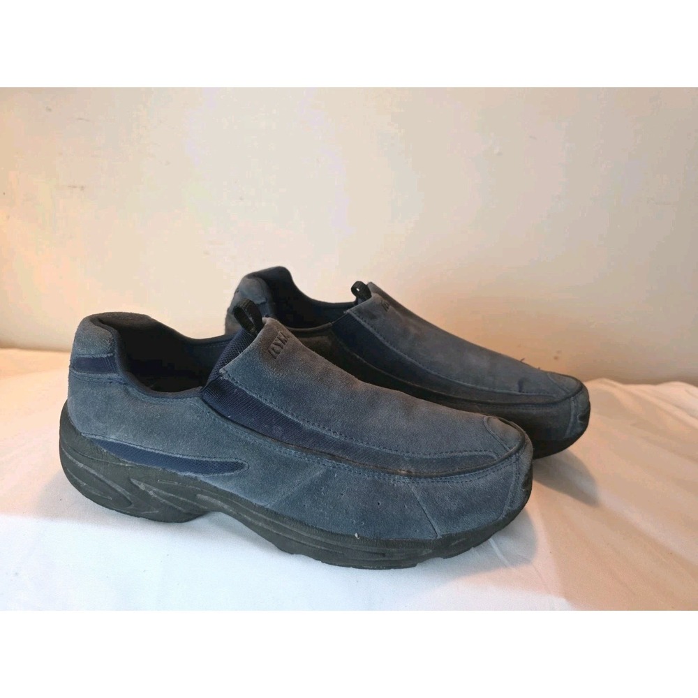 Ryka Slip On Shoes Womens 10W Suede Blue Walking‎ Shoes Comfortable Light